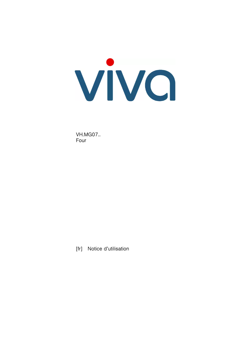 Page n°1 - Manuel utilisateur Viva VH6MG0760