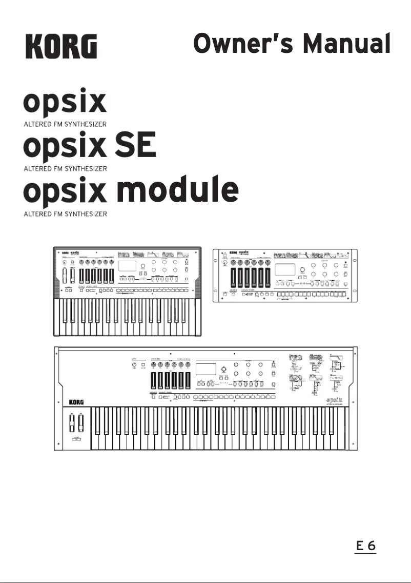 Page 1 de la notice Manuel utilisateur Korg Opsix MK2