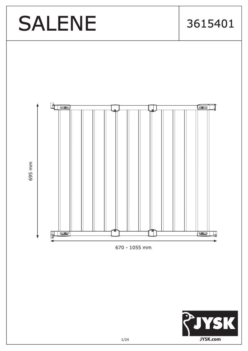 Page n°1 - Manuel utilisateur JYSK Salene