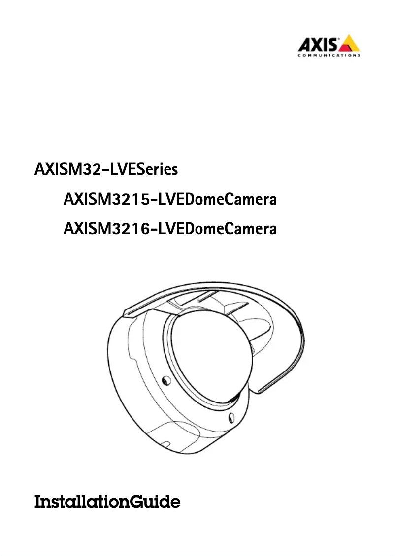 Page 1 de la notice Guide d'installation Axis M3215-LVE
