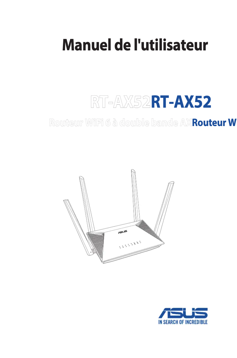 Page 1 de la notice Manuel utilisateur Asus RT-AX52