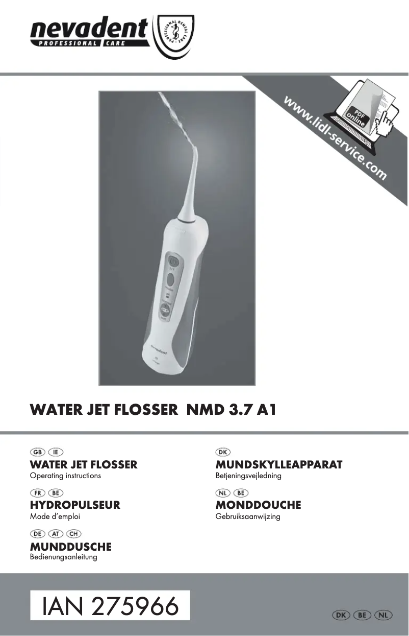 Image de la première page du manuel de l'appareil NMD 3.7 A1