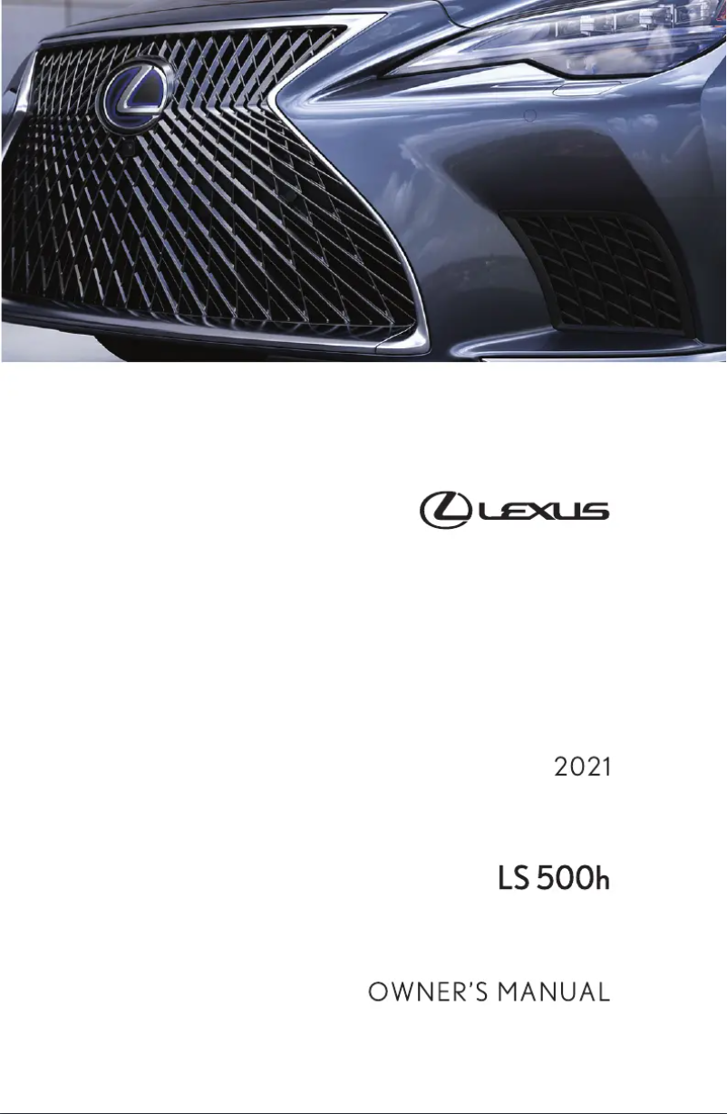 Image de la première page du manuel de l'appareil LS 500h (2021)