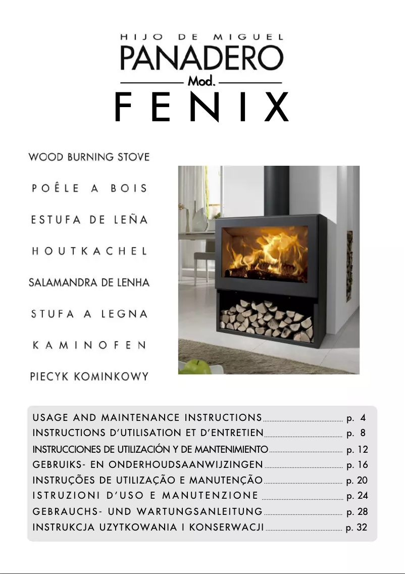 Page 1 de la notice Manuel utilisateur Panadero FENIX