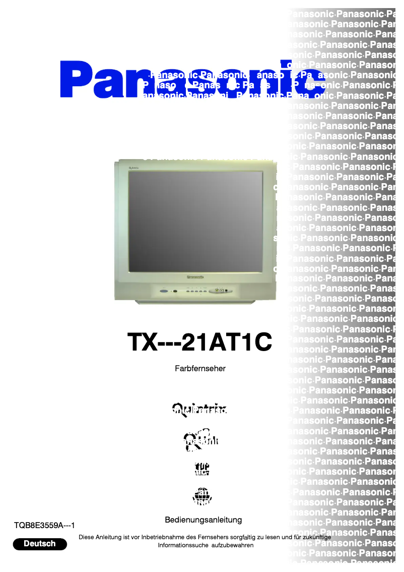 Page 1 de la notice Manuel utilisateur Panasonic TX-21AT1C