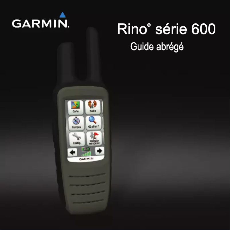 Page 1 de la notice Manuel utilisateur Garmin Rino 655t