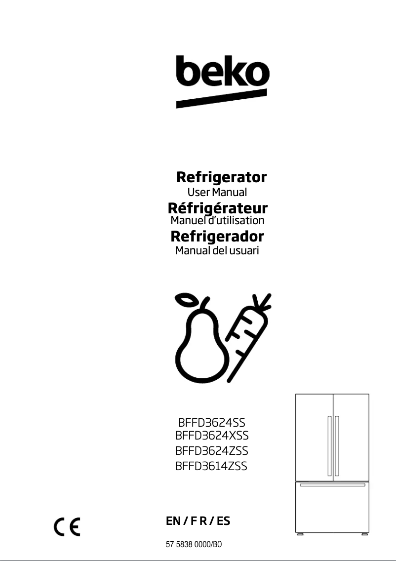 Image de la première page du manuel de l'appareil BFFD3614ZSS