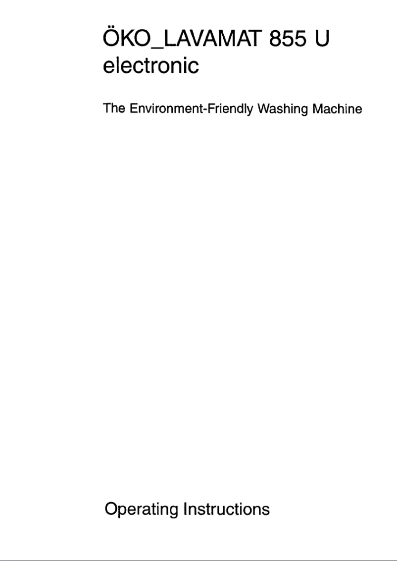 Image de la première page du manuel de l'appareil Lavamat 855 w