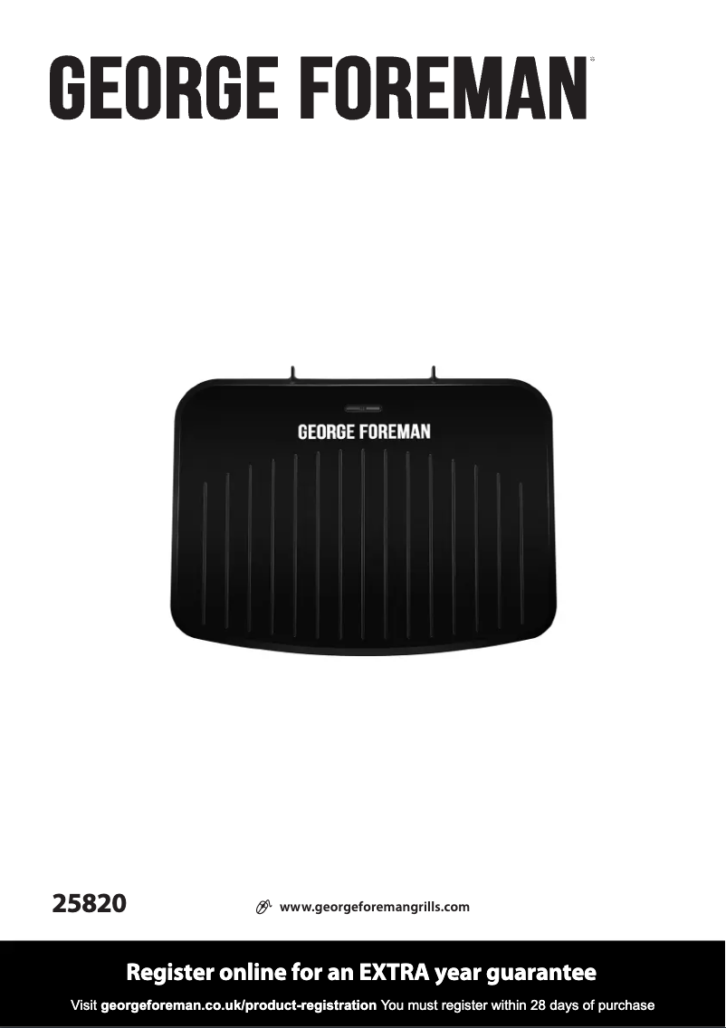 Página 1 del manual Manual de usuario George Foreman Fit Grill 25820GCC