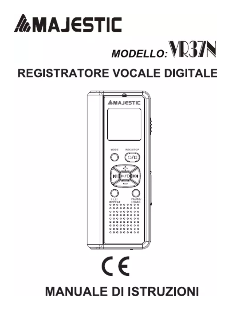 Page n°1 - Manuel utilisateur Majestic VR-37