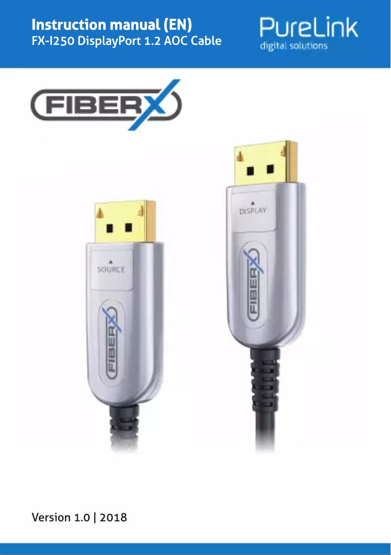 Page n°1 - Manuel utilisateur FiberX FX-I250-070