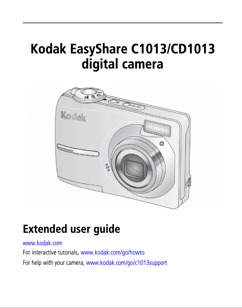 Page 1 de la notice Manuel utilisateur Kodak EasyShare CD1013
