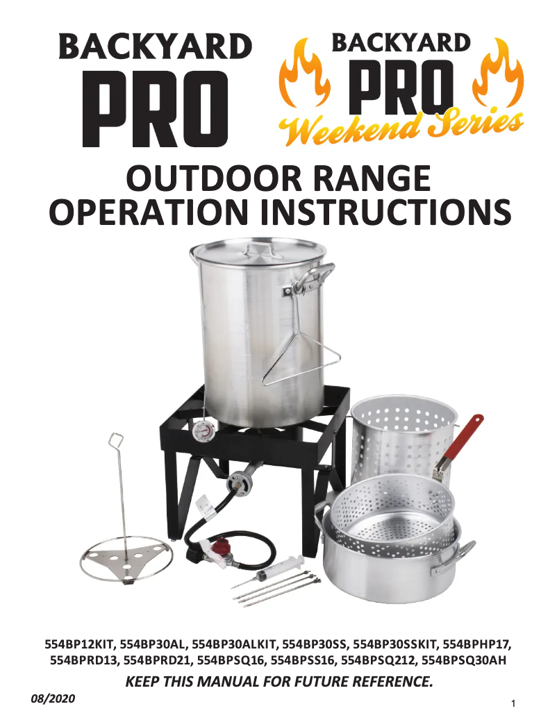 Page 1 de la notice Manuel utilisateur Backyard Pro 554BP30ALKIT