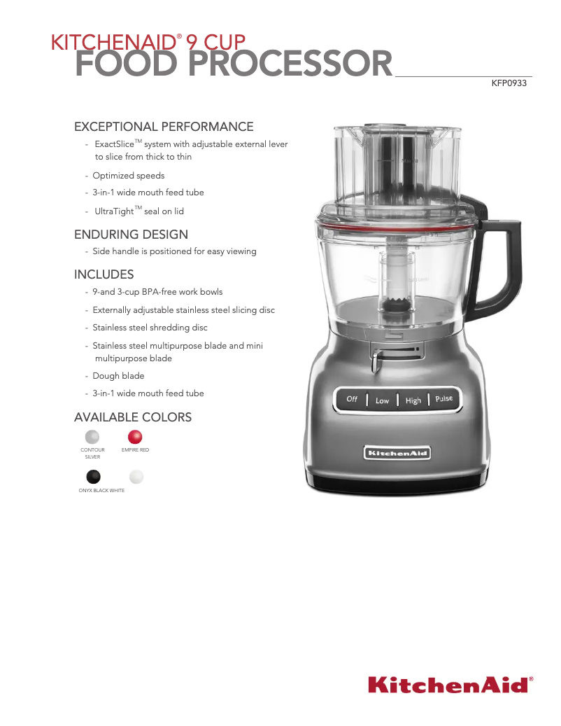 Image de la première page du manuel de l'appareil KFP0933CU