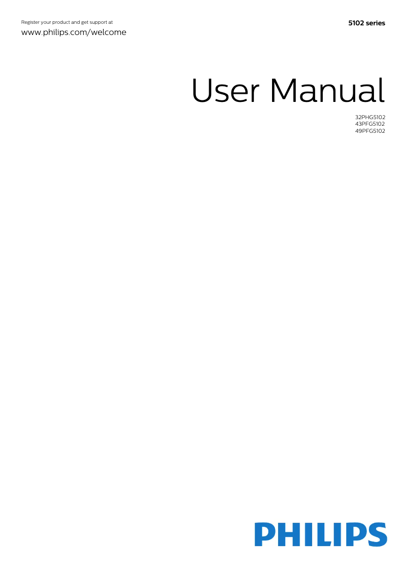 Page n°1 - Manuel utilisateur Philips 5100 series 32PHG5102