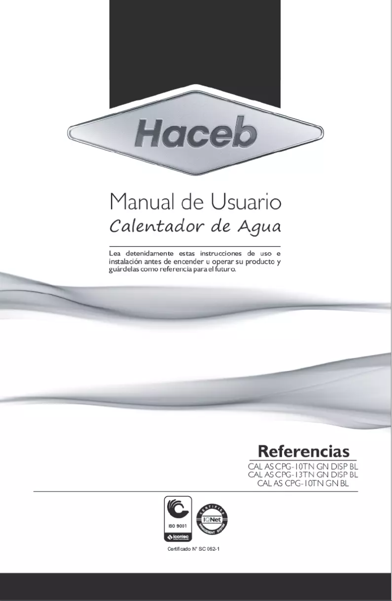 Image de la première page du manuel de l'appareil Assento CPG 10 TN GN AUTO DISP
