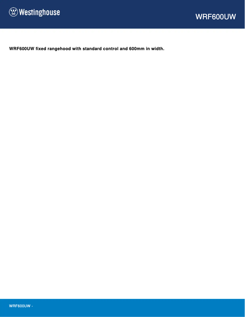 Image de la première page du manuel de l'appareil WRF600UW