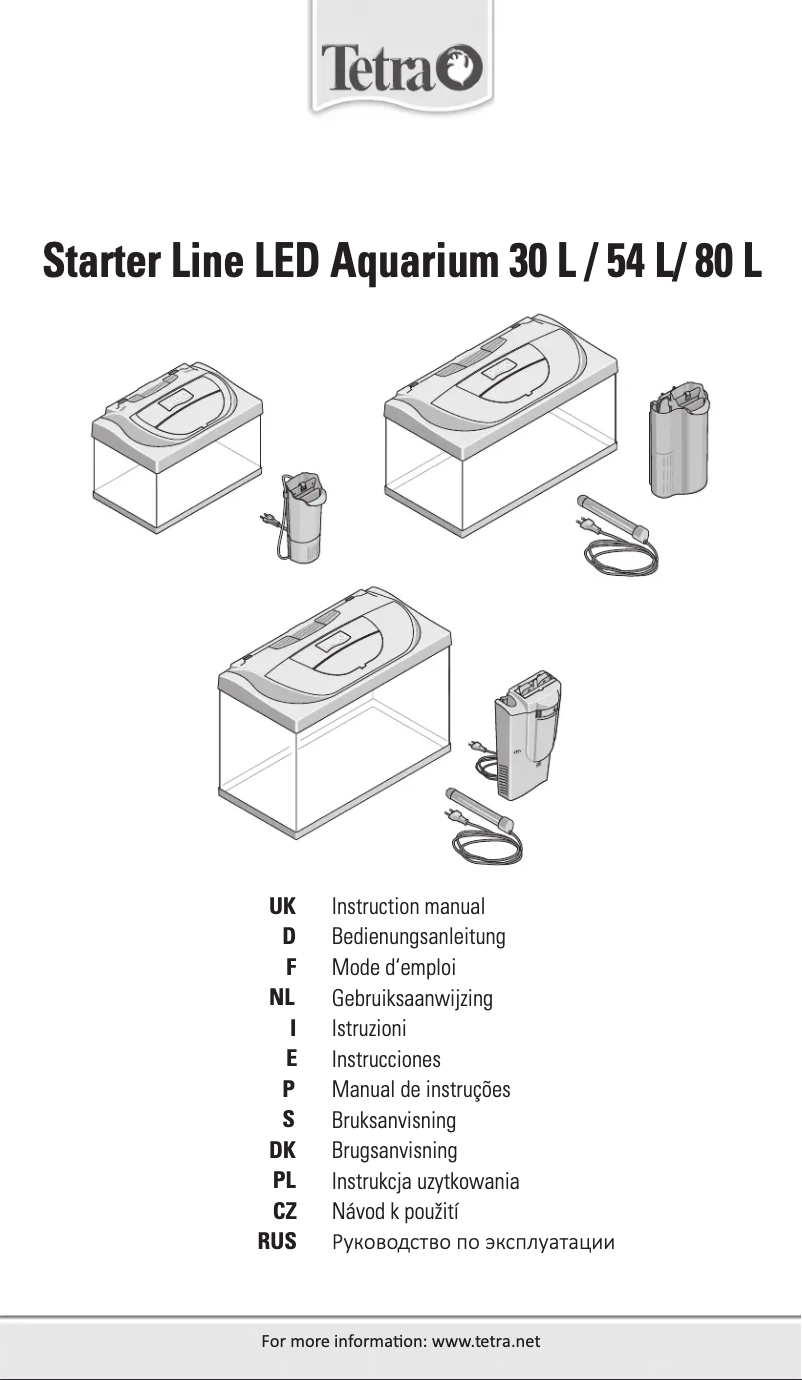 Image de la première page du manuel de l'appareil Starter Line LED Aquarium 80L