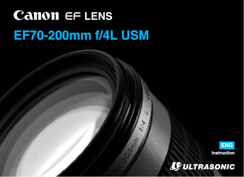 Imagen de la primera página del manual del dispositivo EF 70-200mm f/4L USM