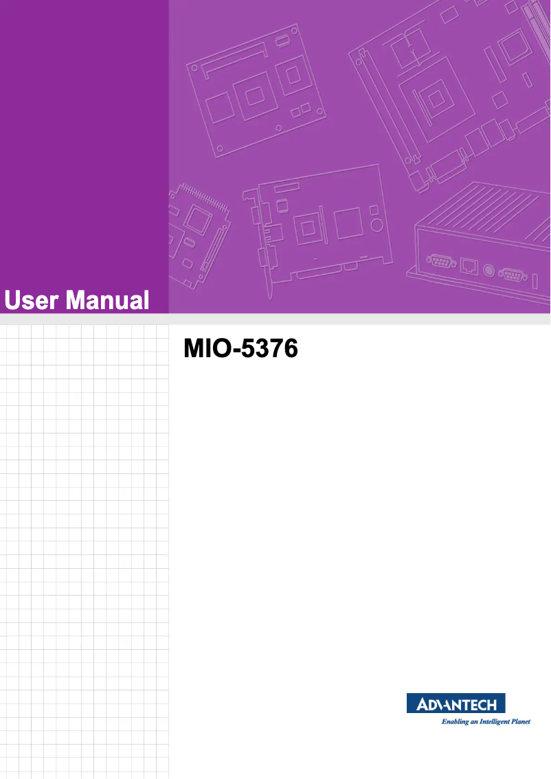 Image de la première page du manuel de l'appareil MIO-5376R-P5A1