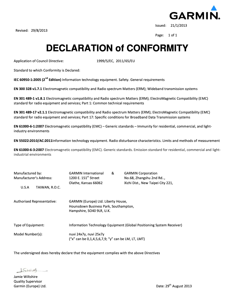 Image de la première page du manuel de l'appareil Nüvi 2448LMT-D