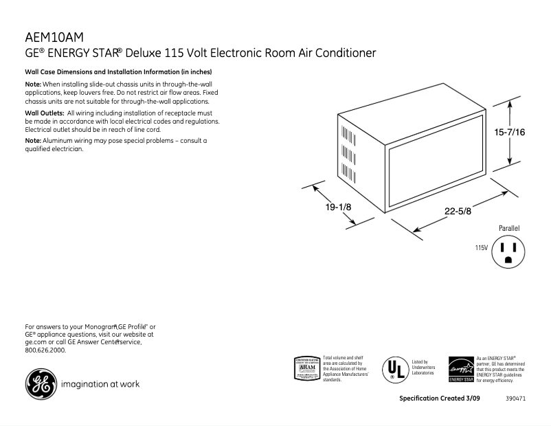 Image de la première page du manuel de l'appareil AEM10AM