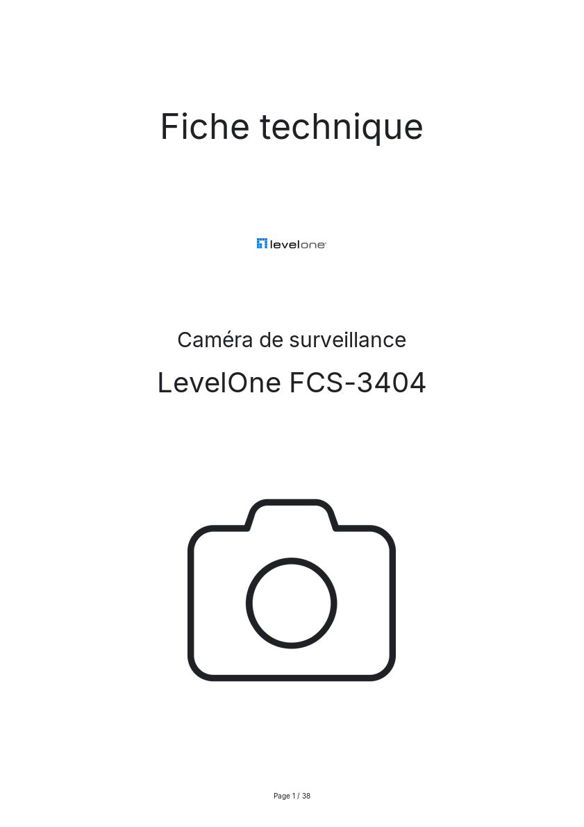 Page n°1 - Fiche technique LevelOne FCS-3404