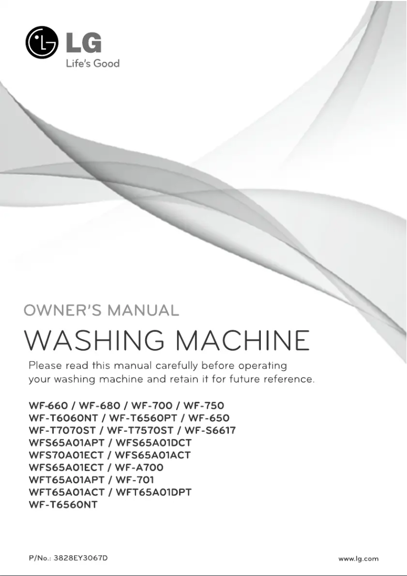 Page 1 de la notice Manuel utilisateur LG WF-T6560NT