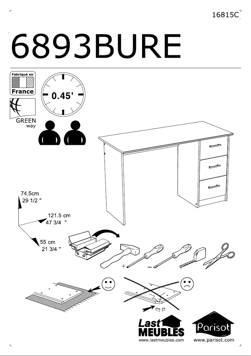 Page n°1 - Manuel utilisateur Parisot Infinity 6893BURE