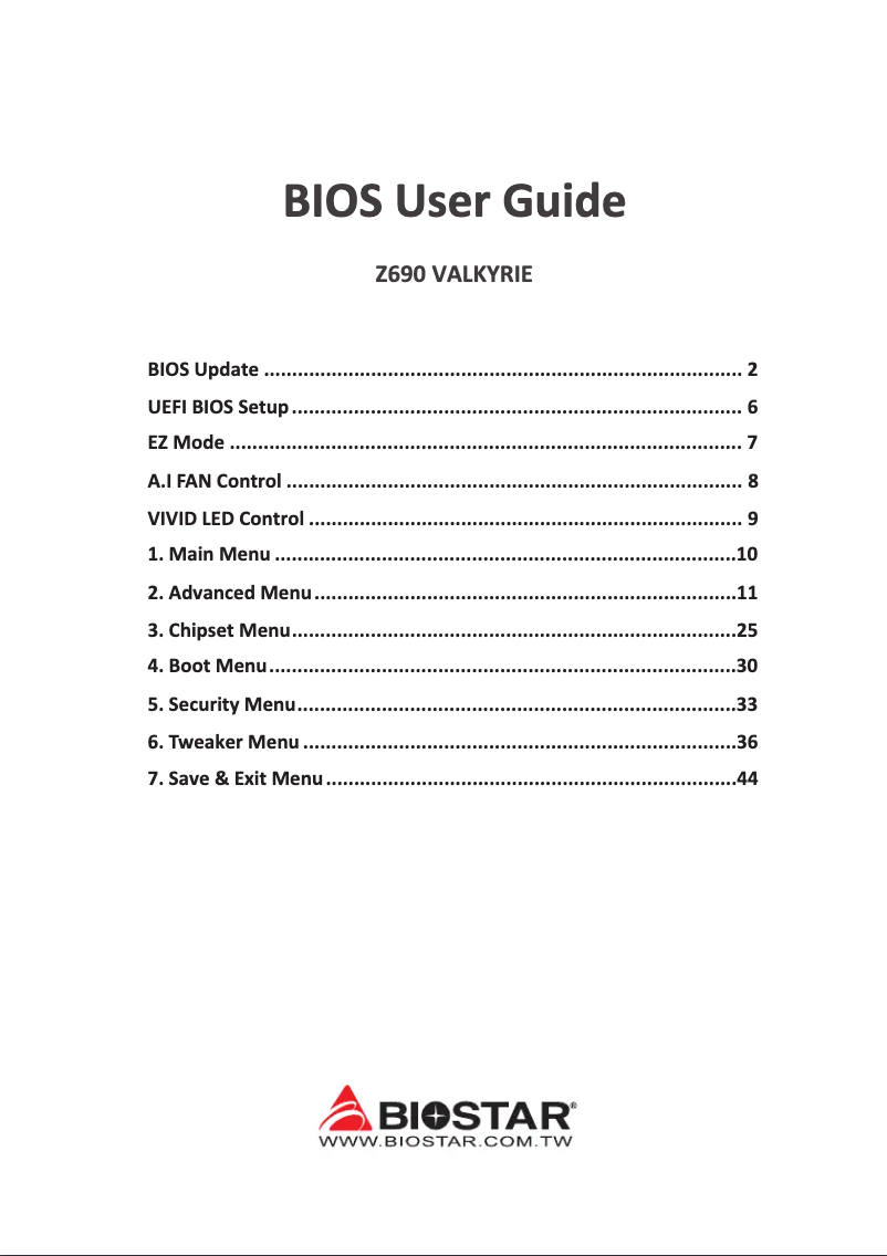 Imagen de la primera página del manual del dispositivo Z690 VALKYRIE