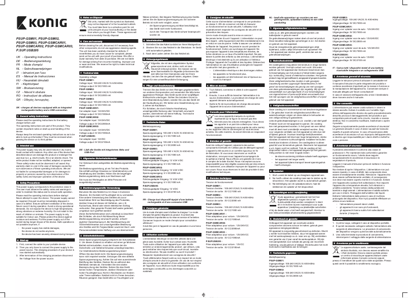 Image de la première page du manuel de l'appareil PSUP-GSMCAR01