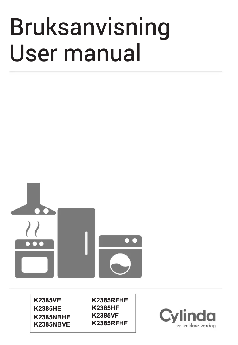 Image de la première page du manuel de l'appareil K2385HE