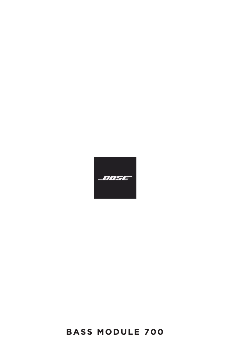 Page n°1 - Manuel utilisateur Bose Bass Module 700