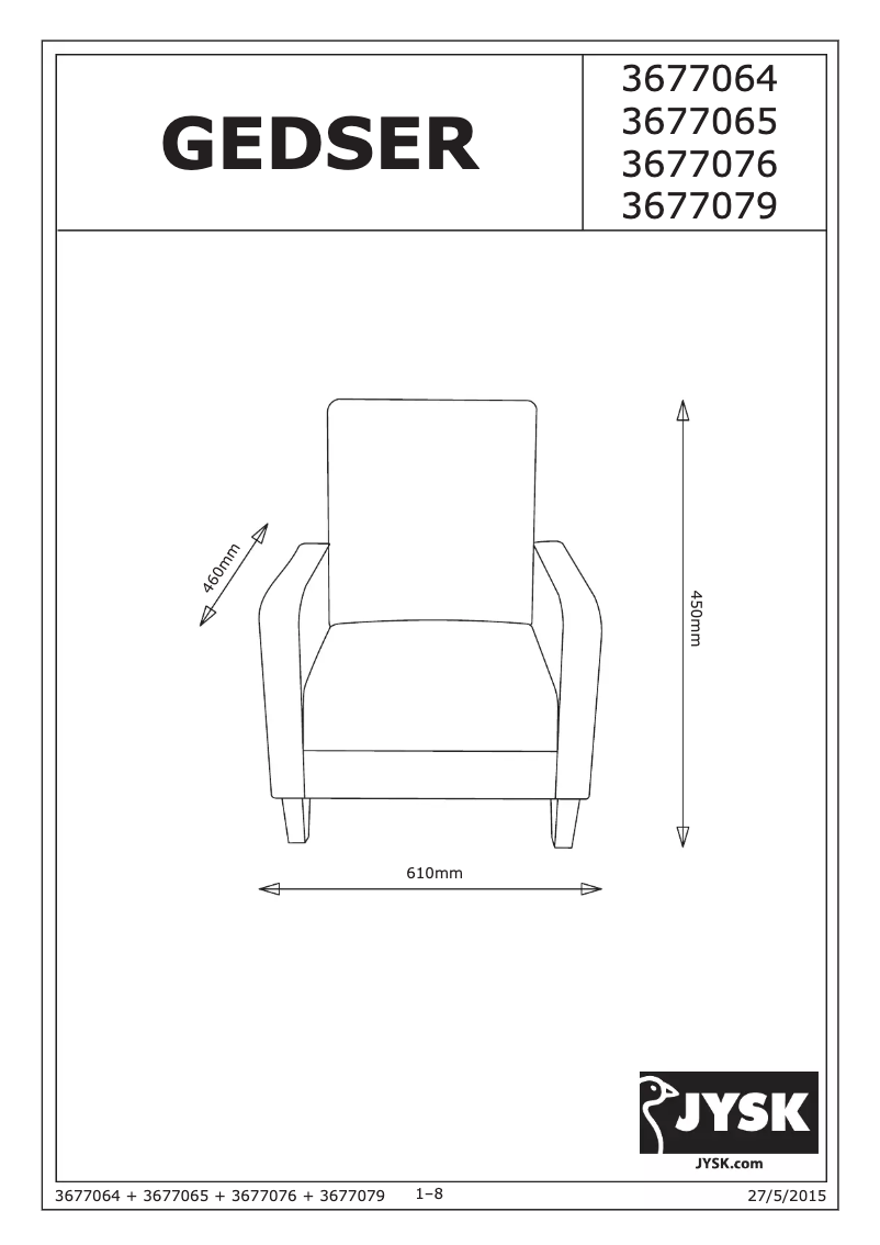 Image de la première page du manuel de l'appareil Gedser