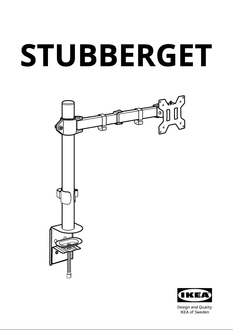 Page 1 de la notice Manuel utilisateur Ikea STUBBERGET 505.919.34