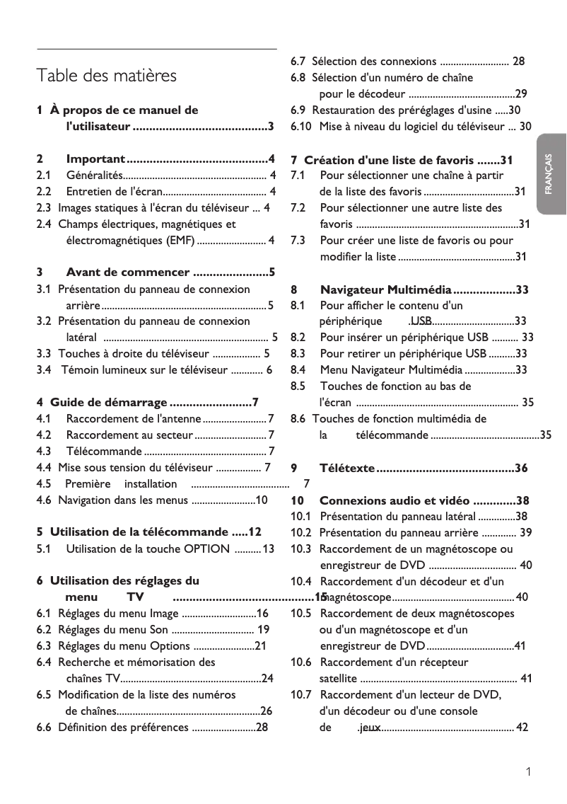 Imagen de la primera página del manual del dispositivo 37PFL7332
