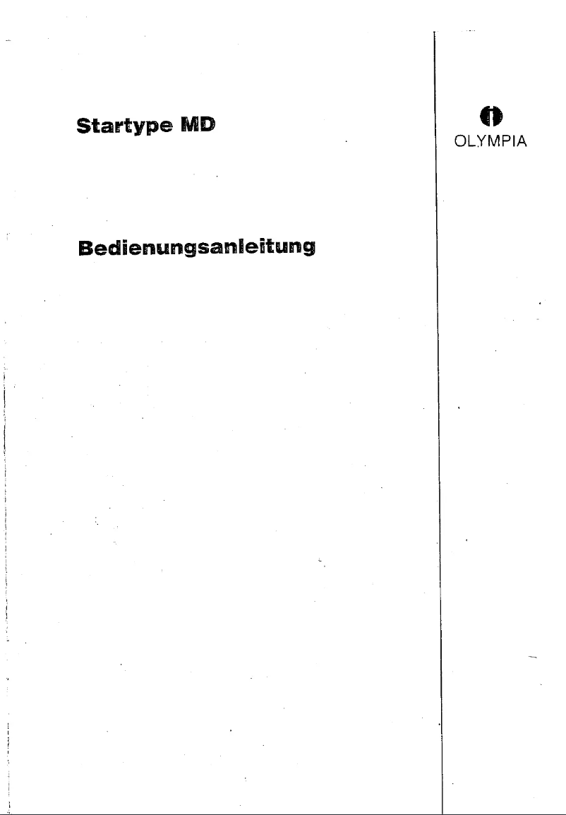 Image de la première page du manuel de l'appareil Startype