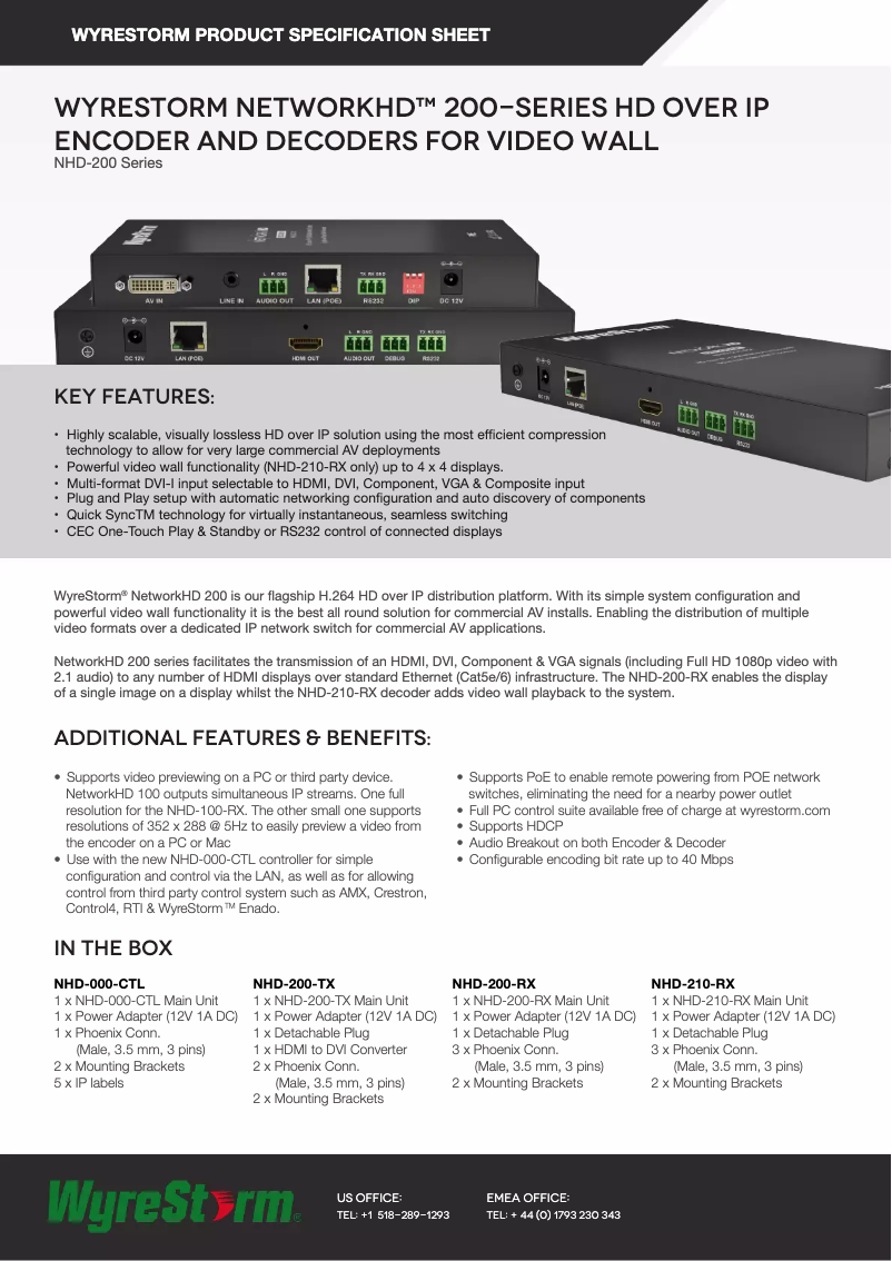 Page 1 de la notice Manuel utilisateur WyreStorm NHD-200-RX