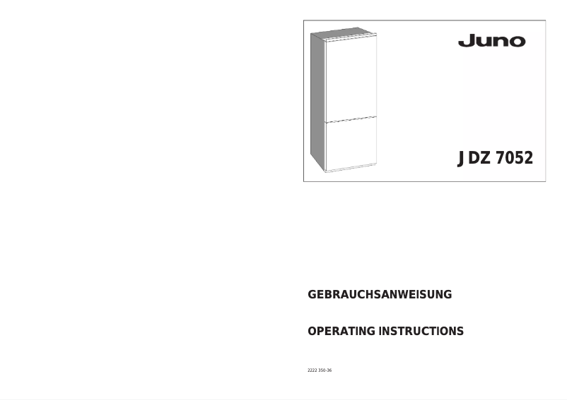 Página 1 del manual Manual de usuario Juno JDZ7052