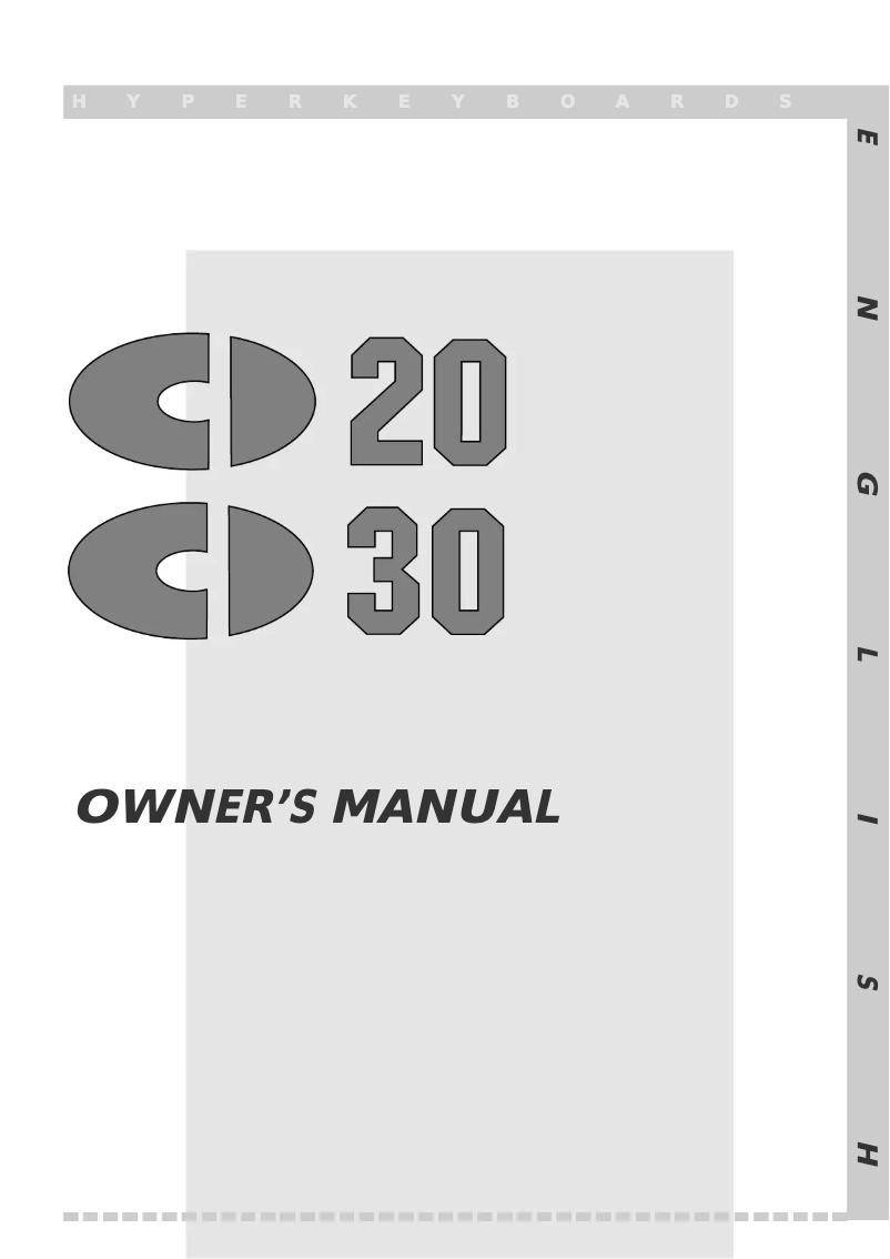 Page 1 de la notice Manuel utilisateur General Music CD30