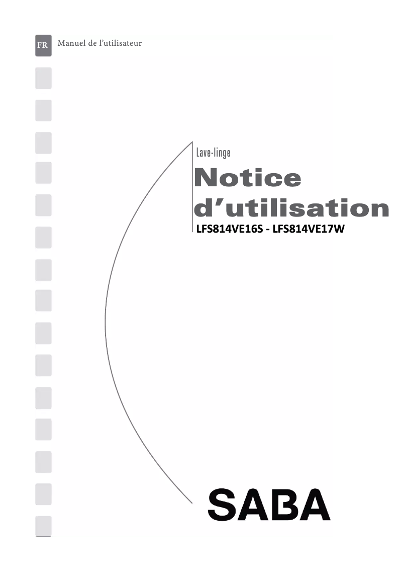 Image de la première page du manuel de l'appareil LFS814VE16S