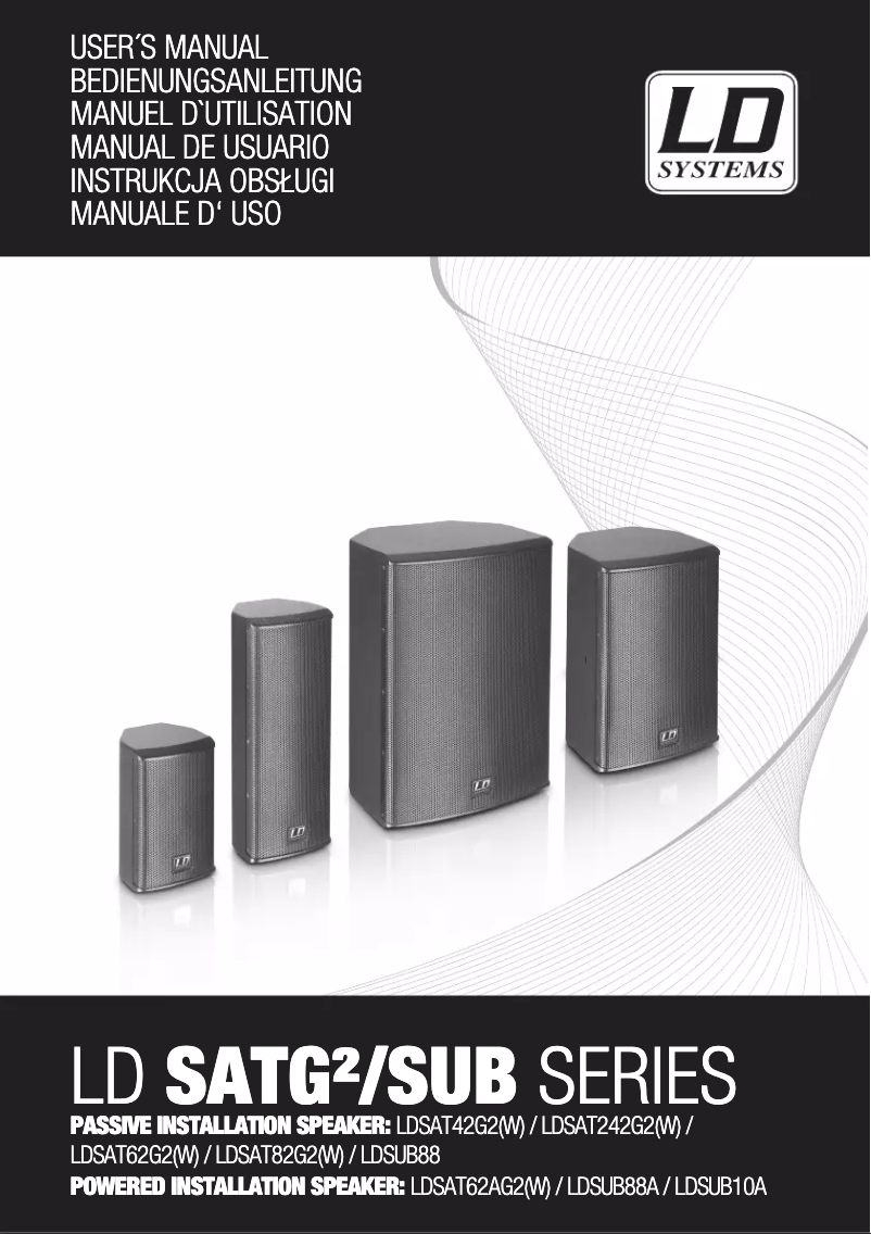 Page 1 de la notice Manuel utilisateur LD Systems SAT 82 A G2