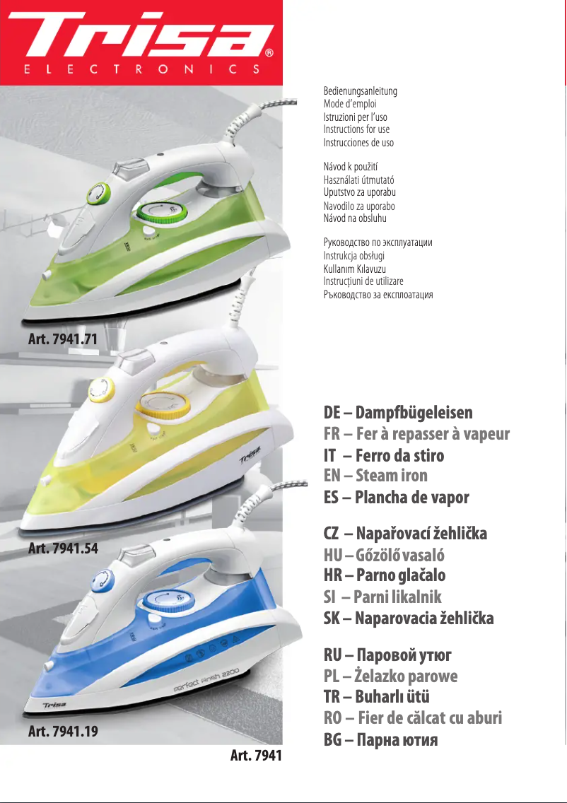 Page n°1 - Manuel utilisateur Trisa Perfect Finish 2200