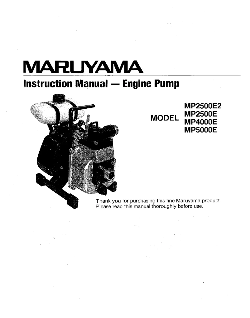 Page n°1 - Manuel utilisateur Maruyama MP2520E2