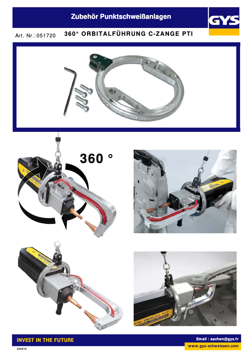 Page n°1 - Fiche technique GYS Gyro 360°