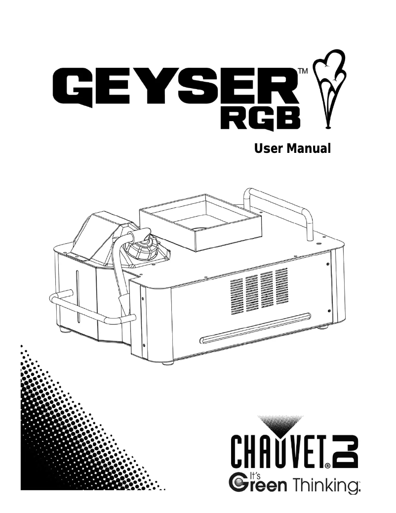 Page 1 de la notice Manuel utilisateur Chauvet Geyser RGB