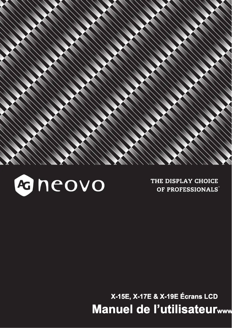 Page 1 de la notice Manuel utilisateur AG Neovo X-15E