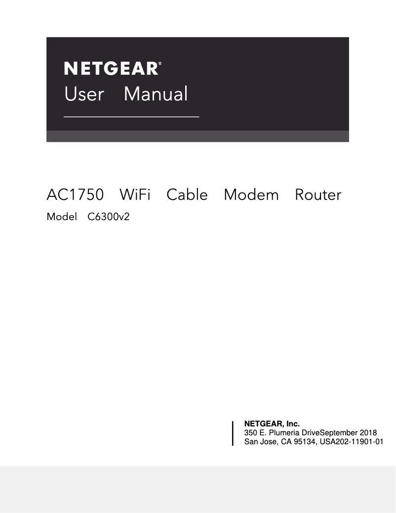 Page 1 de la notice Manuel utilisateur Netgear C6300v2