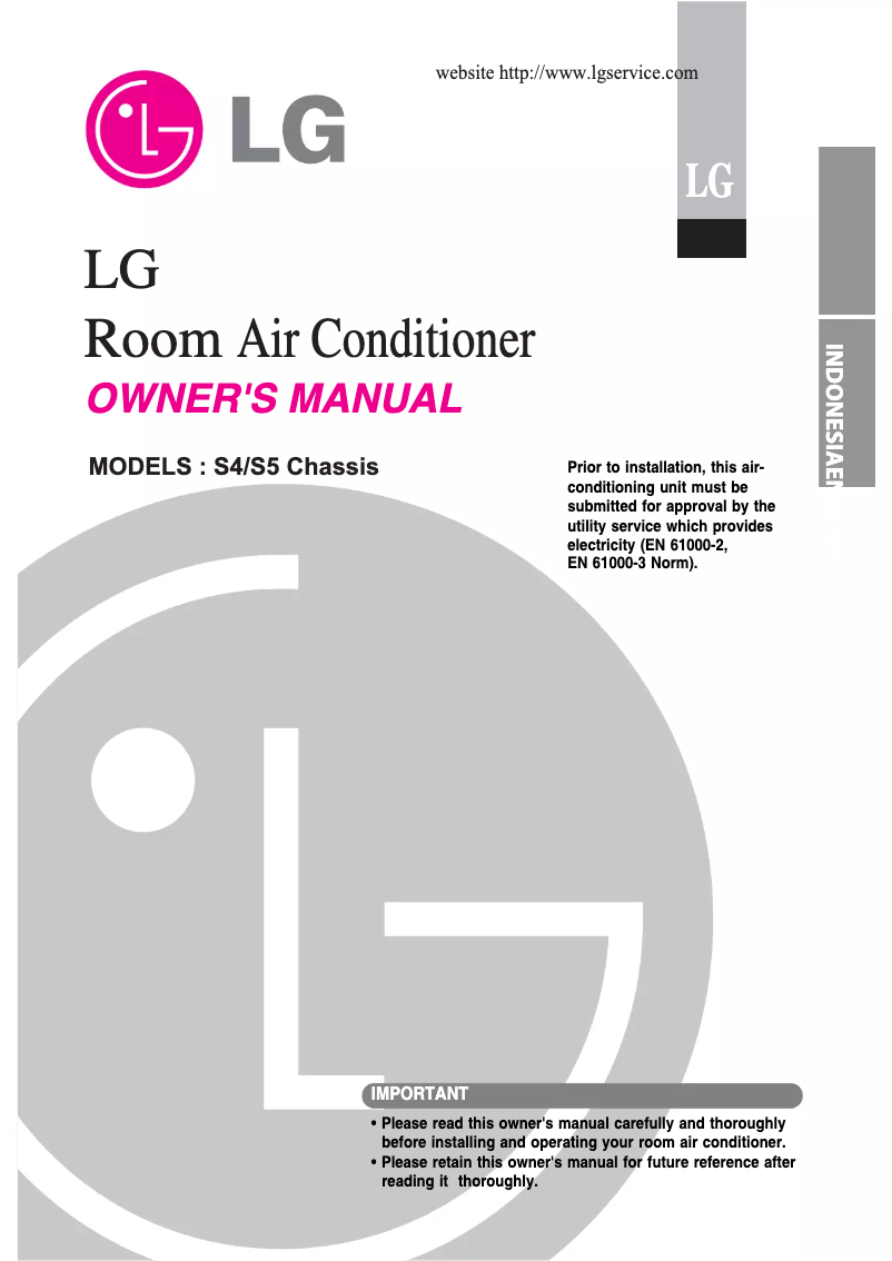 Page 1 de la notice Manuel utilisateur LG LS-C096QGA0