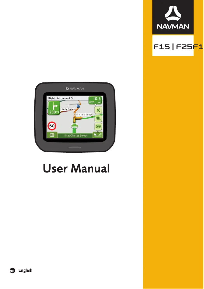 Page n°1 - Manuel utilisateur Navman F15